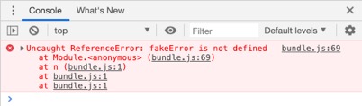 Google Chrome DevTools error